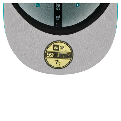 Miami Dolphins New Era Oversized 59FIFTY Fitted Hat - Aqua discount