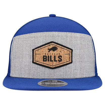 Buffalo Bills New Era Cork Split Panel 9FIFTY Trucker Snapback Hat - Gray/Royal discount