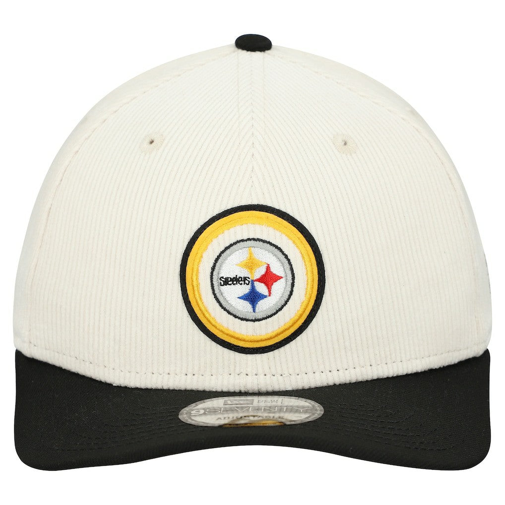 Pittsburgh Steelers New Era Loyal Corduroy 9SEVENTY Adjustable Hat - Stone sale