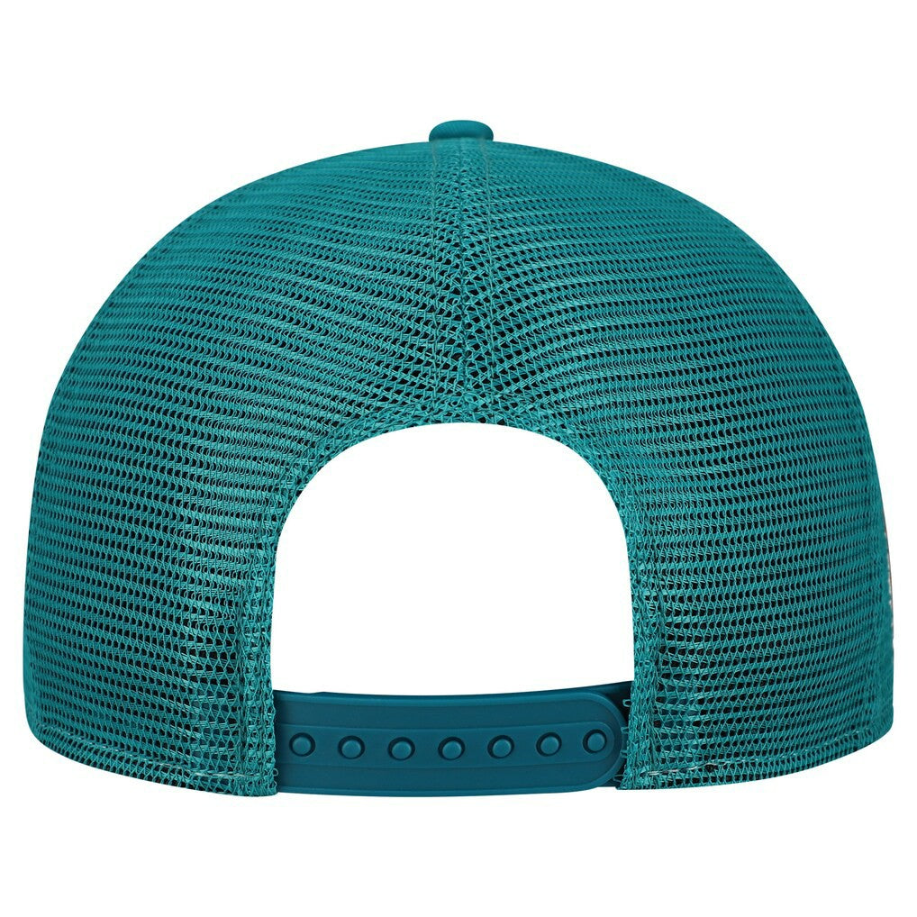 Miami Dolphins New Era Throwback Cutout A-Frame 9FIFTY Snapback Hat - Cream/Aqua outlet