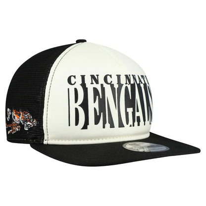 Cincinnati Bengals New Era Throwback Cutout A-Frame 9FIFTY Snapback Hat - Cream/Black cheap