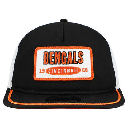 Cincinnati Bengals New Era Patch 19TWENTY Adjustable Hat - Black/White cheap