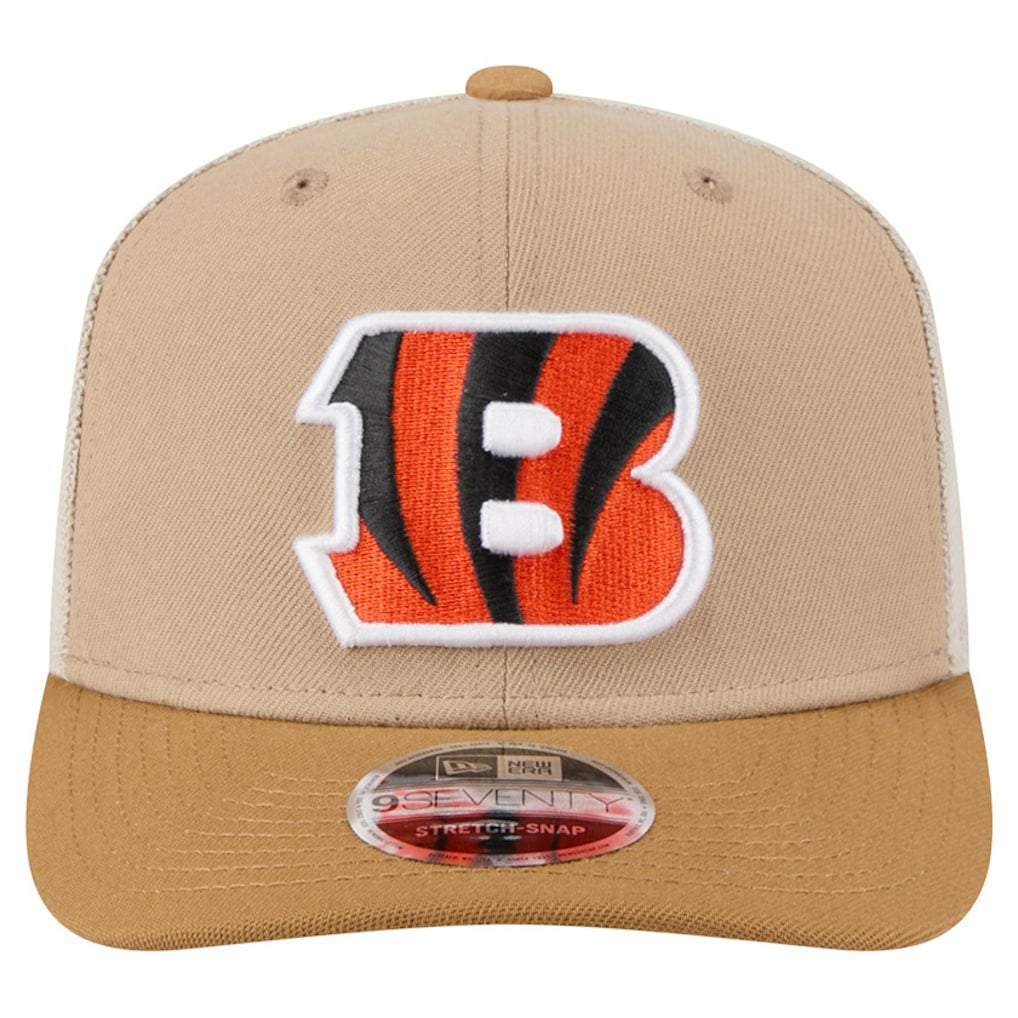 Cincinnati Bengals New Era Two-Tone Trucker 9SEVENTY Adjustable Hat - Light Beige on sale