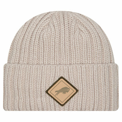 Buffalo Bills New Era Logo Applique Cuffed Knit Hat - Light Beige outlet