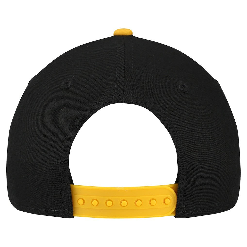 Pittsburgh Steelers New Era Youth Arch COOLERA 9FORTY A-Frame Adjustable Hat - Black/Gold cheap