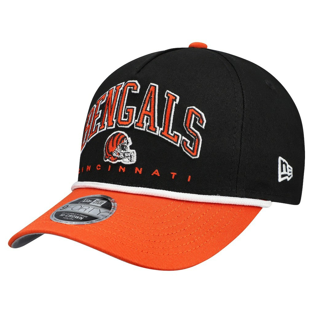 Cincinnati Bengals New Era Youth Arch COOLERA 9FORTY A-Frame Adjustable Hat - Black/Orange on sale