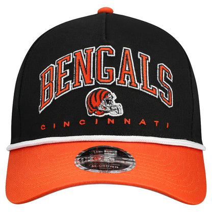 Cincinnati Bengals New Era Youth Arch COOLERA 9FORTY A-Frame Adjustable Hat - Black/Orange on sale