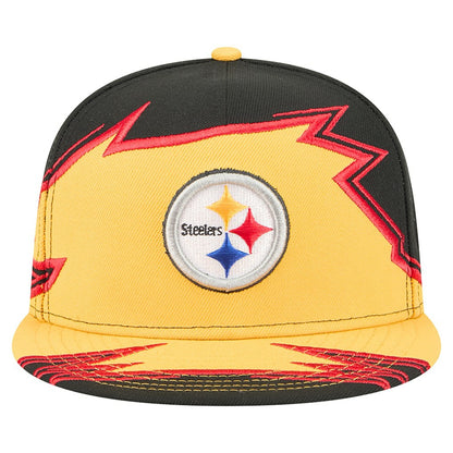 Pittsburgh Steelers New Era Break 59FIFTY Fitted Hat - Black/Gold outlet