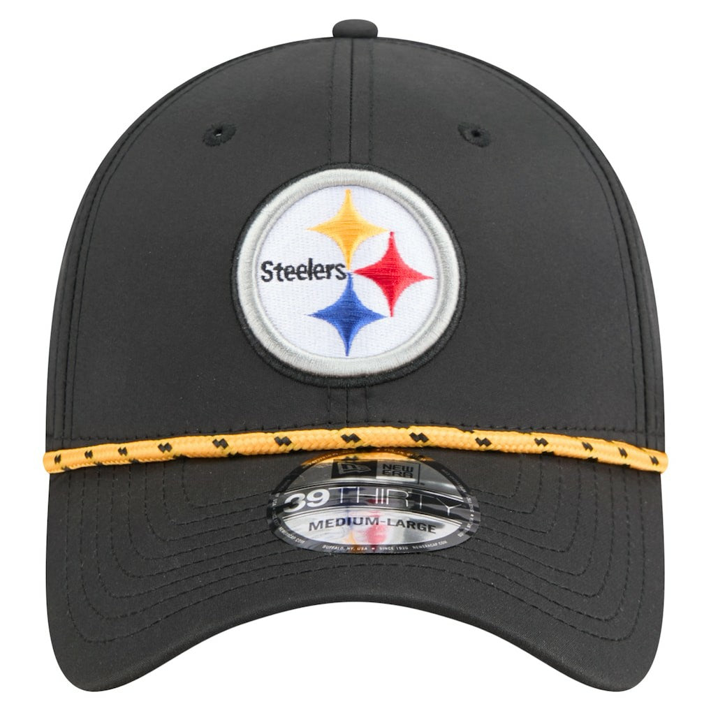 Pittsburgh Steelers New Era Perforated 39THIRTY Flex Hat - Black on sale
