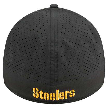 Pittsburgh Steelers New Era Perforated 39THIRTY Flex Hat - Black on sale