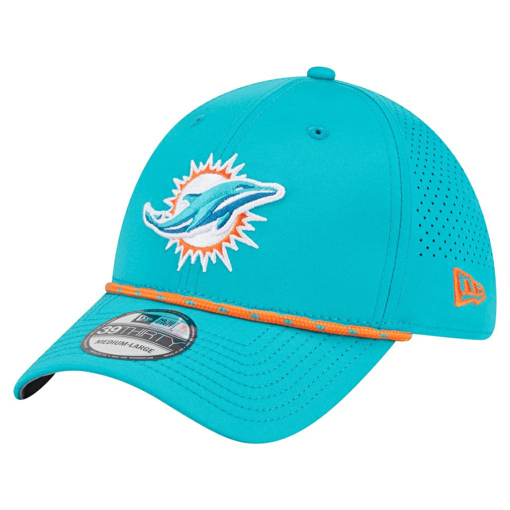Miami Dolphins New Era Perforated 39THIRTY Flex Hat - Aqua sale