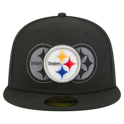 Pittsburgh Steelers New Era Tri-Hit 59FIFTY Fitted Hat - Black sale