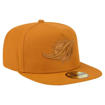 Miami Dolphins New Era Color Pack A-Frame 59FIFTY Fitted Hat - Brown cheap