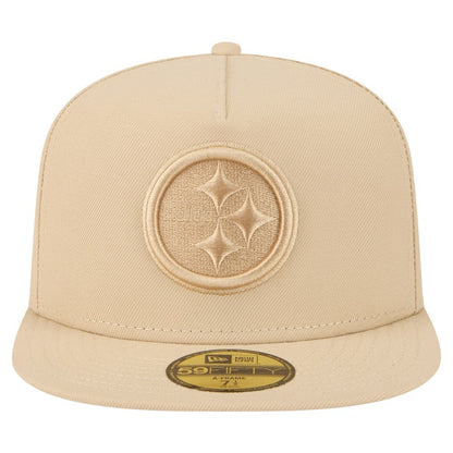 Pittsburgh Steelers New Era Color Pack A-Frame 59FIFTY Fitted Hat - Beige outlet