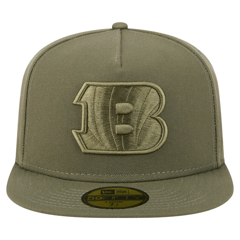 Cincinnati Bengals New Era Color Pack A-Frame 59FIFTY Fitted Hat - Olive discount