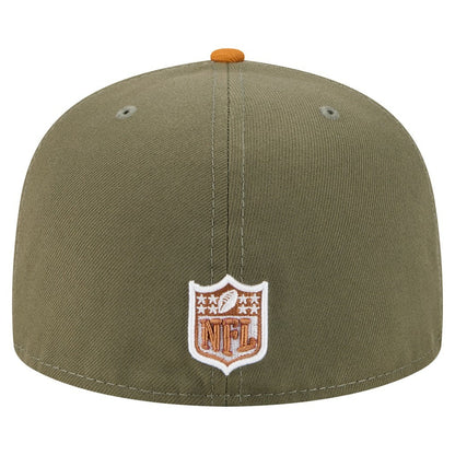 Pittsburgh Steelers New Era Color Pack A-Frame 59FIFTY Fitted Hat - Olive/Brown discount