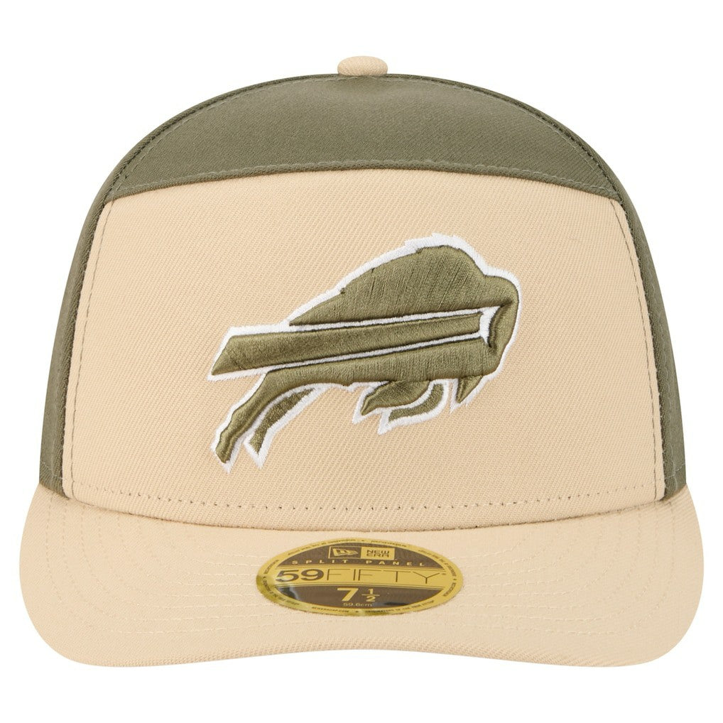Buffalo Bills New Era Two-Tone Color Pack Split Panel 59FIFTY Fitted Hat - Light Beige/Olive for sale