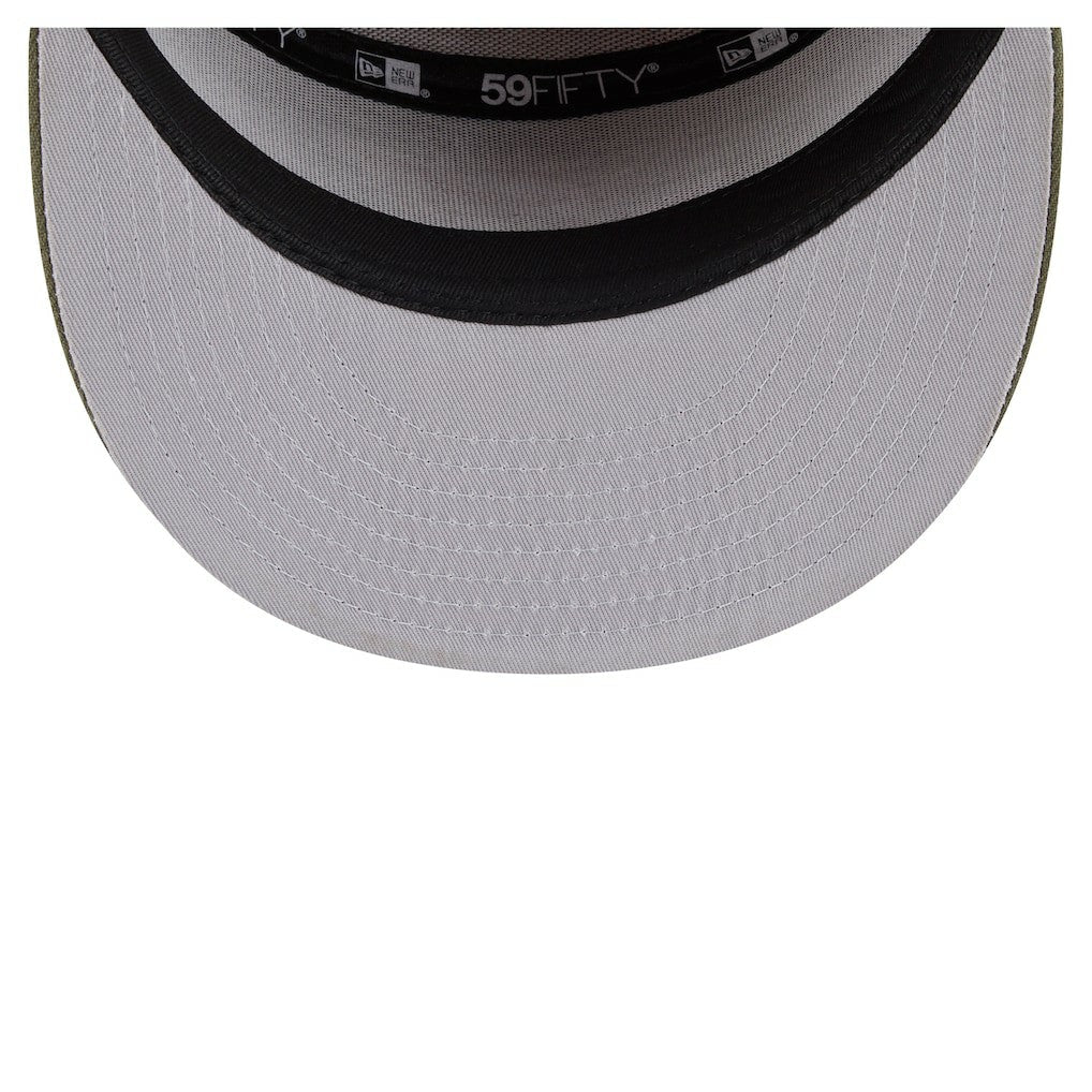 Miami Dolphins New Era Two-Tone Color Pack Split Panel 59FIFTY Fitted Hat - Olive/Brown sale