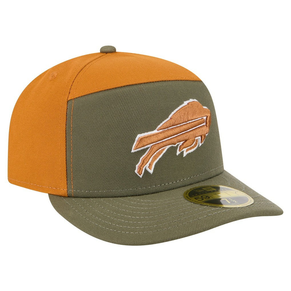 Buffalo Bills New Era Two-Tone Color Pack Split Panel 59FIFTY Fitted Hat - Olive/Brown for sale