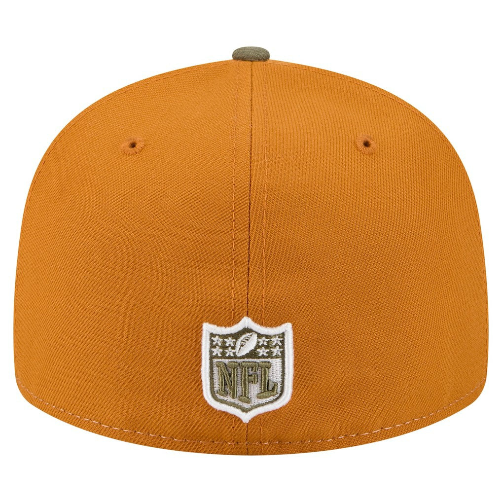 Buffalo Bills New Era Two-Tone Color Pack Split Panel 59FIFTY Fitted Hat - Olive/Brown for sale