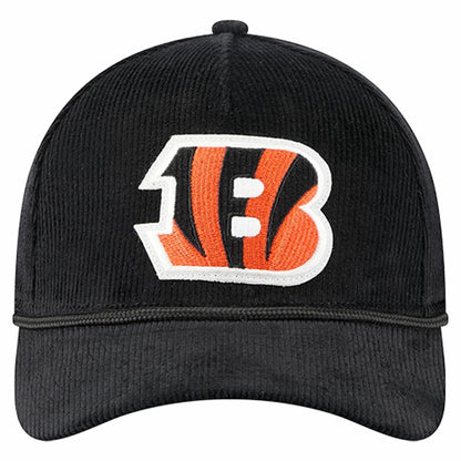 Cincinnati Bengals New Era Cord Corduroy 9FORTY A-Frame Adjustable Hat - Black sale