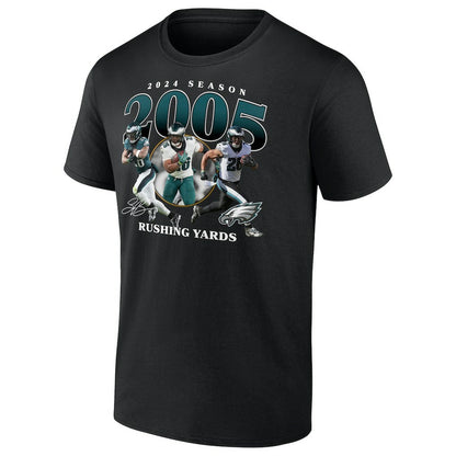 Saquon Barkley Philadelphia Eagles 2000 Yards T-Shirt - Black on sale