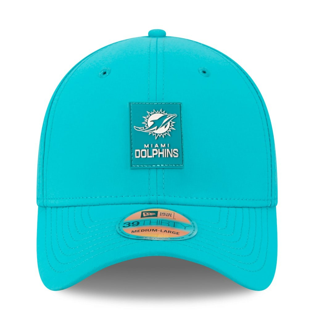 Miami Dolphins New Era 2025 Sideline 39THIRTY Flex Hat - Aqua cheap