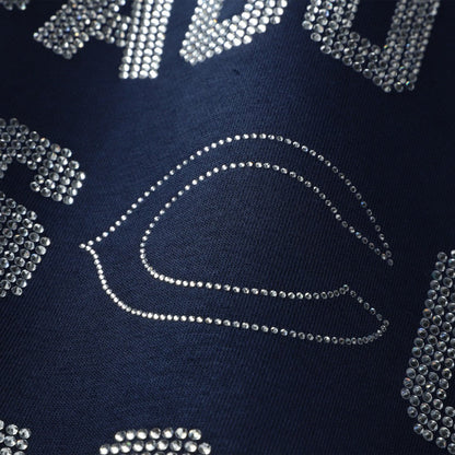 Chicago Bears Gameday Couture Women's Oversized Hype Era Rhinestone Text Sweatshirt - Navy outlet