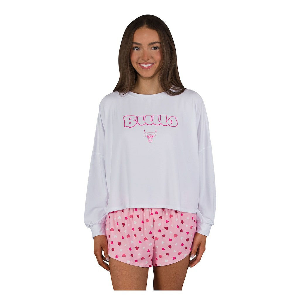 Chicago Bulls Concepts Sport Women's Lyric Long Sleeve Top & Shorts Set discount