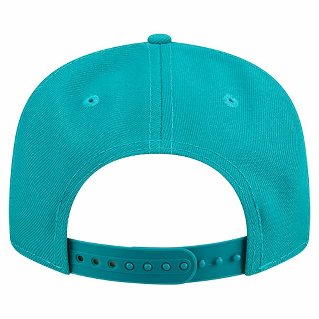 Miami Dolphins New Era Youth Main Script 9FIFTY Snapback Hat - Aqua on sale