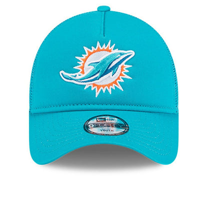 Miami Dolphins New Era Youth Main A-Frame 9FORTY Adjustable Hat - Aqua on sale