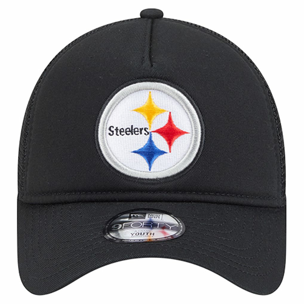 Pittsburgh Steelers New Era Preschool Main A-Frame 9FORTY Adjustable Hat - Black discount