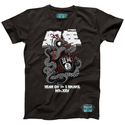 Brooklyn Nets NBALab x Hyperfly Unisex Year of the Snake Lunar New Year Collection T-Shirt - Heather Black outlet
