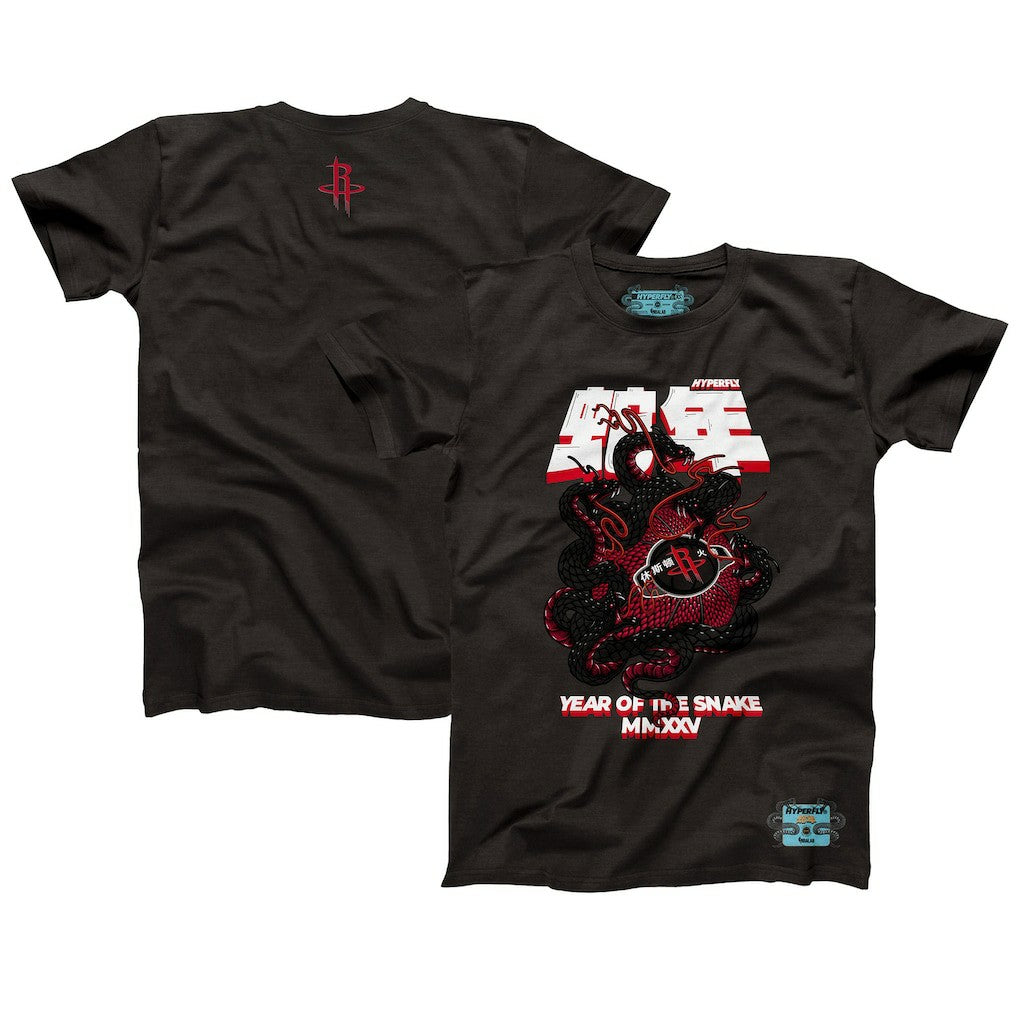Houston Rockets NBALab x Hyperfly Unisex Year of the Snake Lunar New Year Collection T-Shirt - Heather Black sale