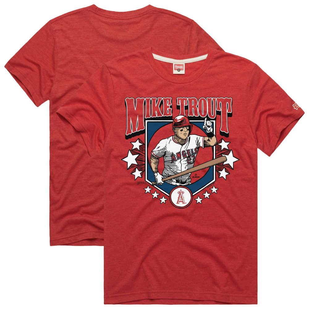 Mike Trout Los Angeles Angels Homage Graphic Player T-Shirt - Red