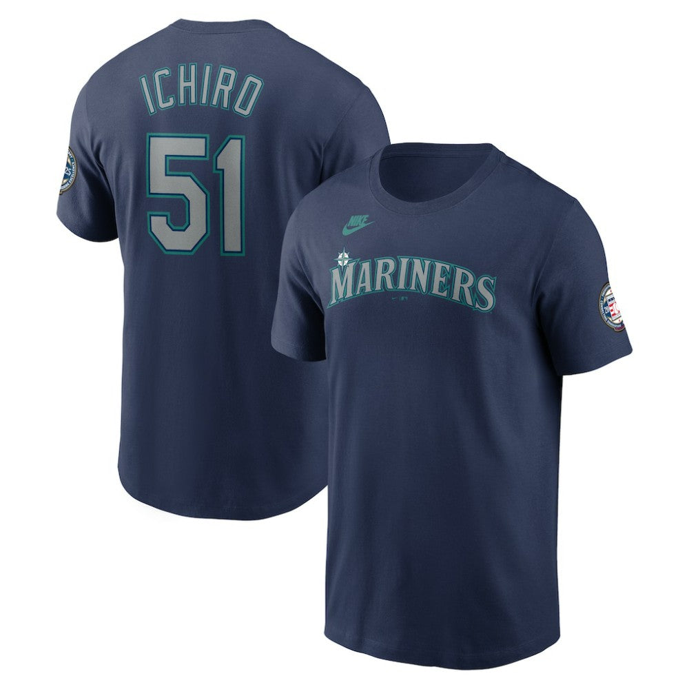 Ichiro Suzuki Seattle Mariners 2025 National Baseball Hall of Fame Name & Number T-Shirt - Navy | Nike