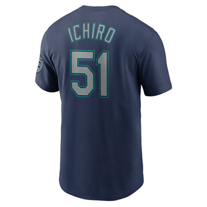 Ichiro Suzuki Seattle Mariners 2025 National Baseball Hall of Fame Name & Number T-Shirt - Navy | Nike