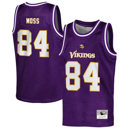 Randy Moss Minnesota Vikings Youth Retired Player NFL Basketball Fashion Jersey - Purple online