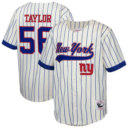 Lawrence Taylor New York Giants Youth Retired Player Name & Number Baseball Jersey - Cream on sale