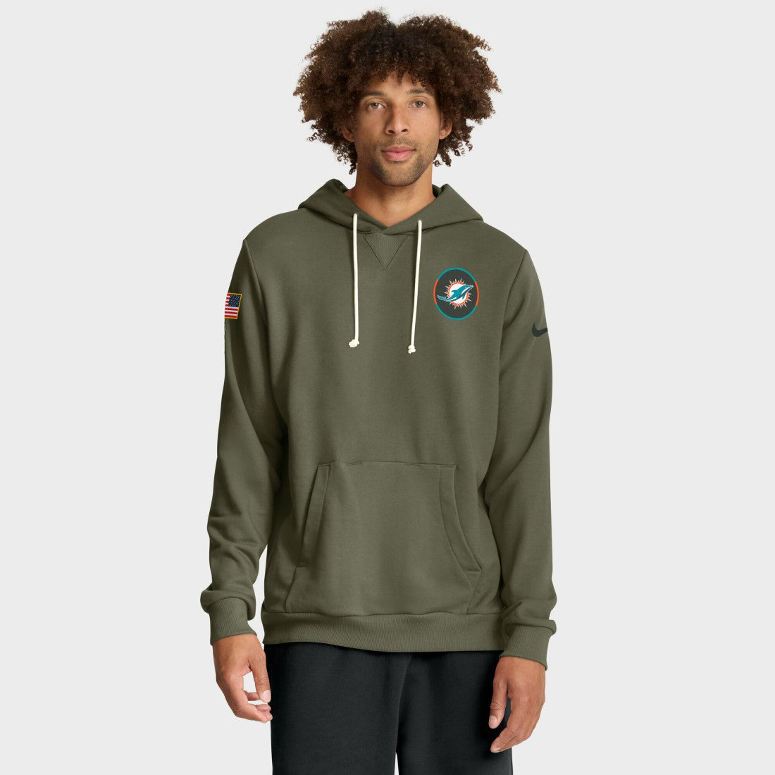 Miami Dolphins 2025 Salute to Service Sideline Standard Issue Dri-FIT Hoodie - Olive | Nike cheap