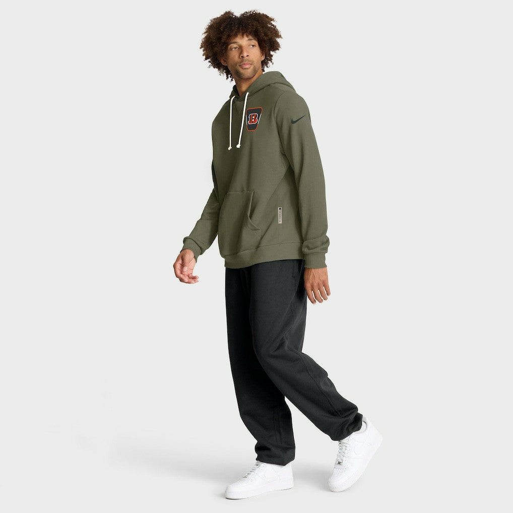 Cincinnati Bengals Big & Tall 2025 Salute to Service Sideline Dominant Force Dri-FIT Hoodie - Olive | Nike discount