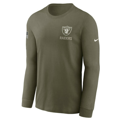 Las Vegas Raiders 2025 Salute to Service Sideline Long Sleeve T-Shirt - Olive | Nike outlet