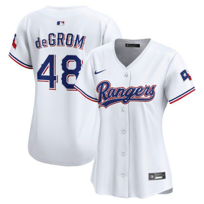 Jacob deGrom Texas Rangers Women's Home Limited Player Jersey - White | Nike