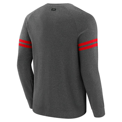 Kansas City Chiefs J. Palmer Players Lounge Raglan Tri-Blend Sweatshirt - Dark Heather Gray on sale
