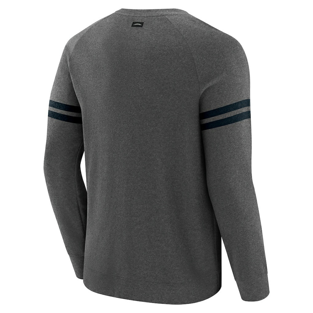 Carolina Panthers J. Palmer Players Lounge Raglan Tri-Blend Sweatshirt - Dark Heather Gray cheap