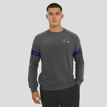 Baltimore Ravens J. Palmer Players Lounge Raglan Tri-Blend Sweatshirt - Dark Heather Gray sale