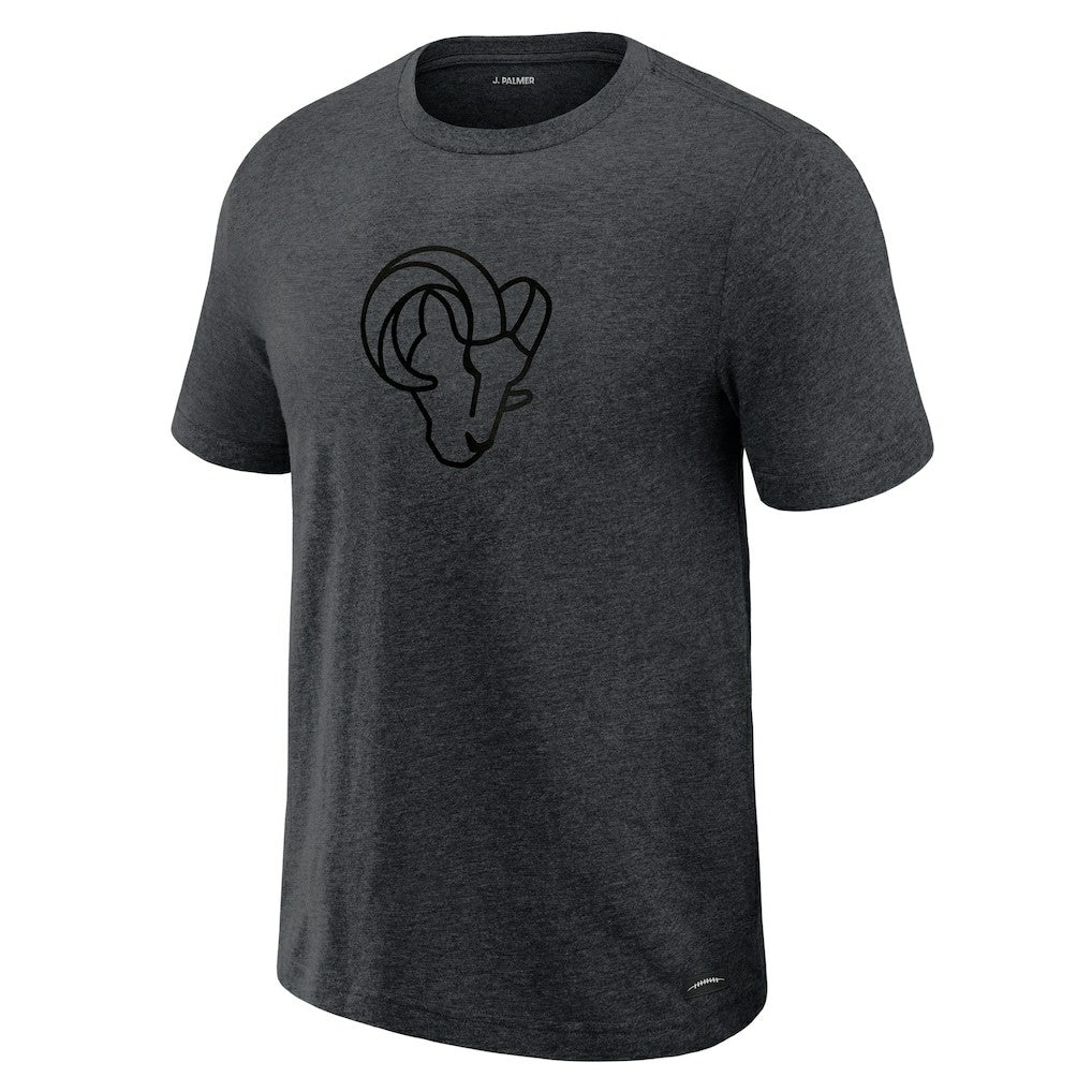 Los Angeles Rams J. Palmer Players Lounge Tri-Blend T-Shirt - Graphite for sale