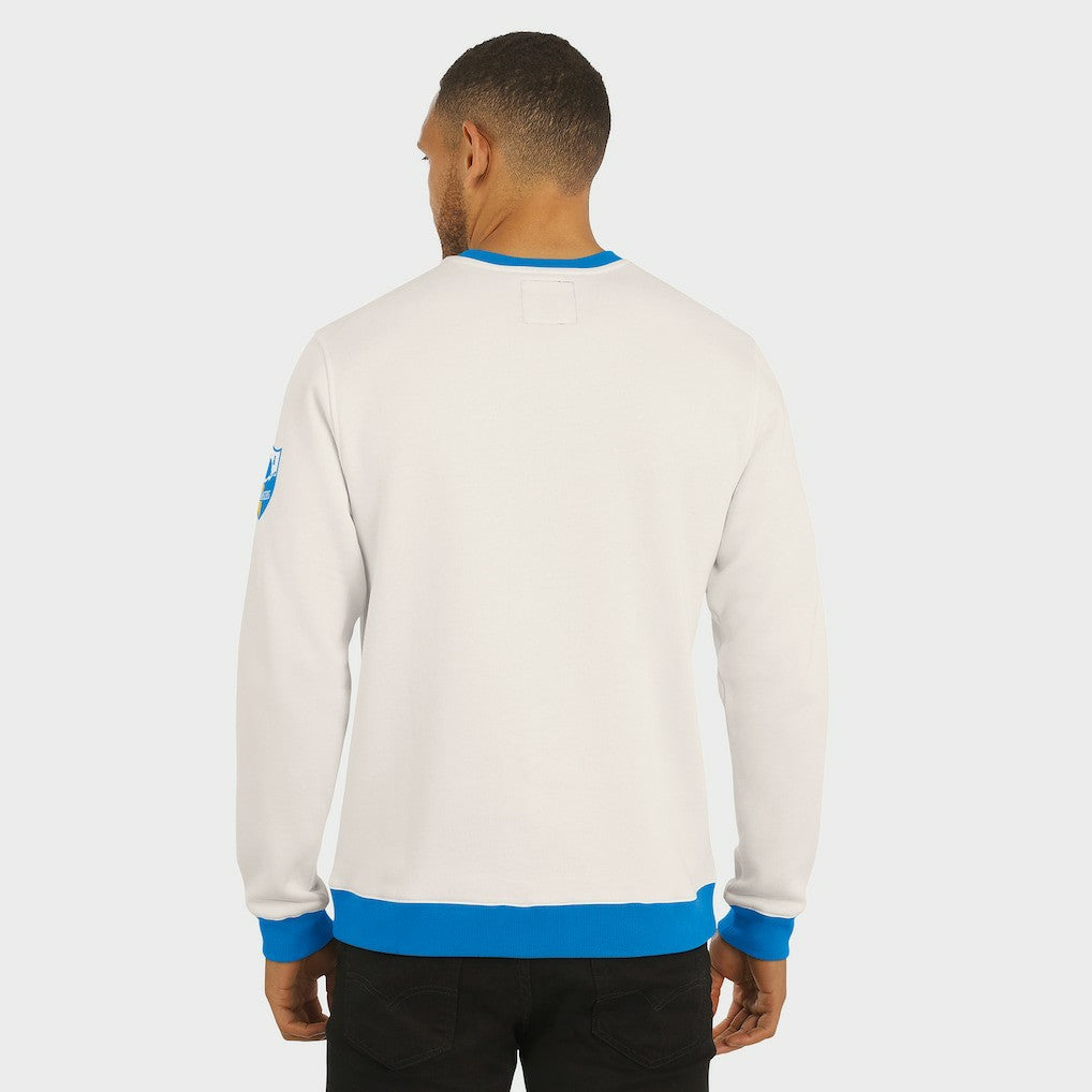Los Angeles Chargers Darius Rucker Collection Colorblock Pullover Sweatshirt - Cream cheap