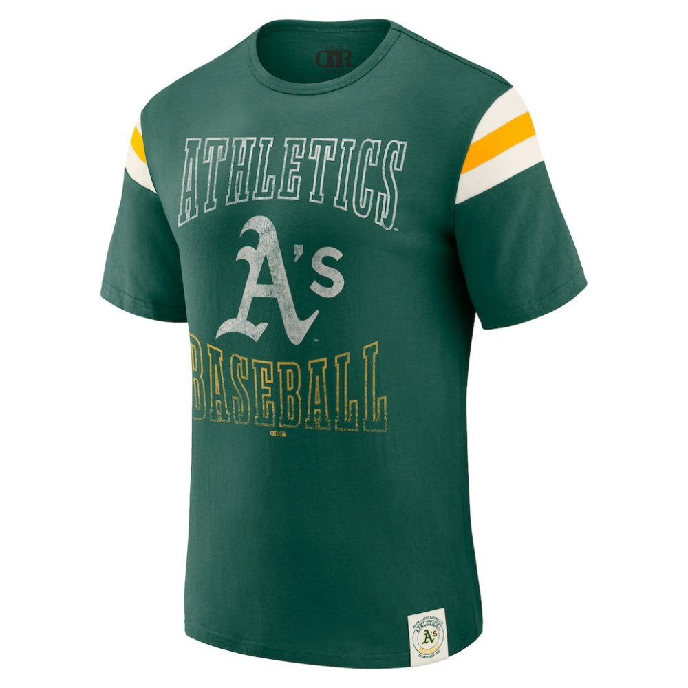 Athletics Darius Rucker Collection Distressed Sleeve Stripe T-Shirt - Green