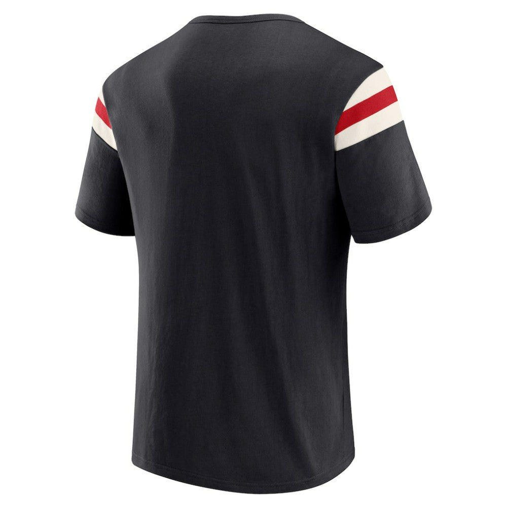 Arizona Diamondbacks Darius Rucker Collection Distressed Sleeve Stripe T-Shirt - Black
